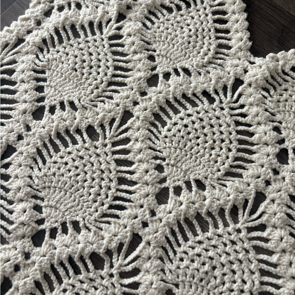 Crochet Patterned Throw Blanket